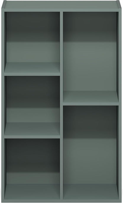 Furinno LUDER Book Shelf, 5-Cube Bookshelf, Reversible Bookcase, 9.4 x 19.5 x