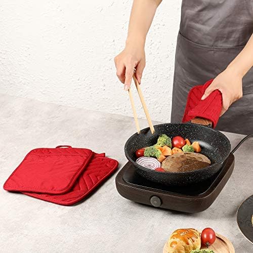 Oven Pot Holder with Pocket Cotton Heat Resistant Coaster Potholder Kitchen Hot