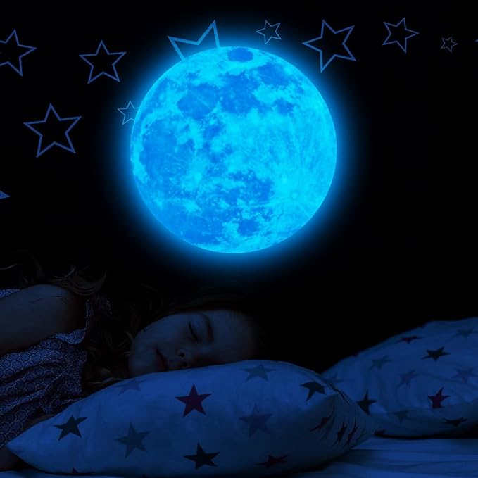 1049Pcs Glow in The Dark Stars and Moon for Ceiling, Wall Bedroom Chirldren's Room Stickers Decals Decor, Boys & Girls' Gifts
