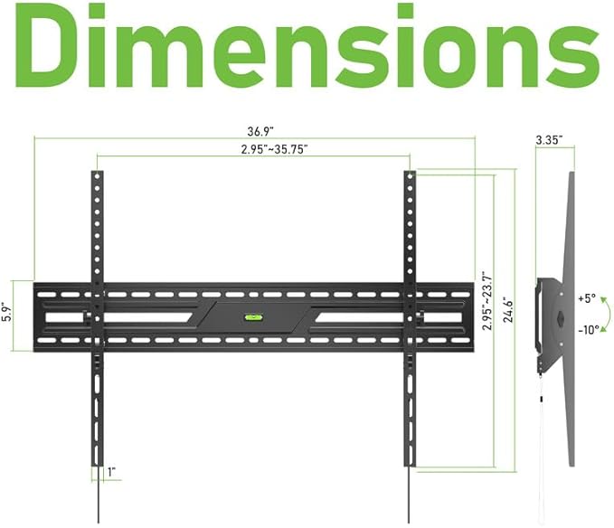 Ultra Slim Tilt TV Wall Mount Bracket
