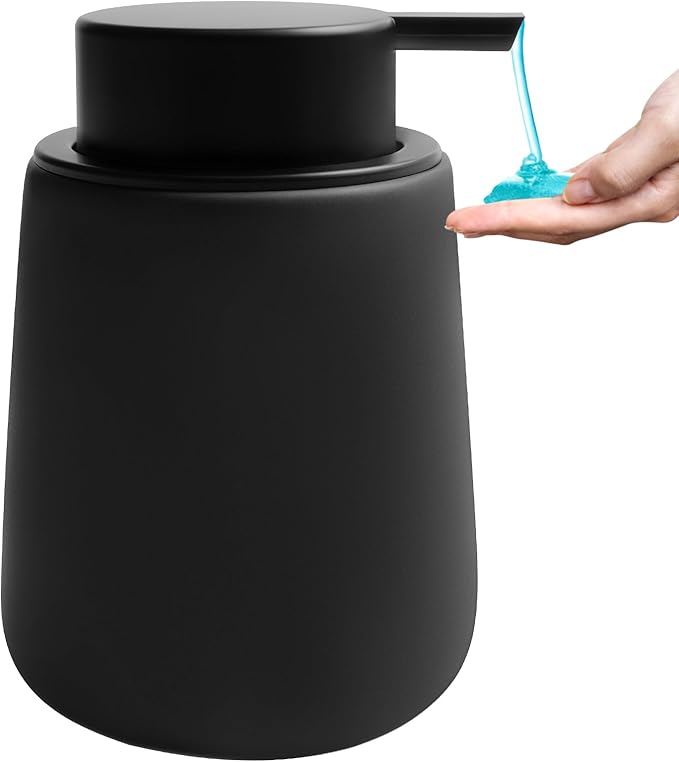 Soap Dispenser Ceramic with Easy-to-Press Pump Hand Lotion Liquid Dispenser