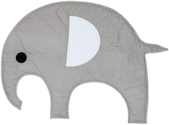Lincove Playmat Quilted Elephant Baby Floor Mat Decorative Cotton Baby Play Mat Washable Newborn Baby Mat