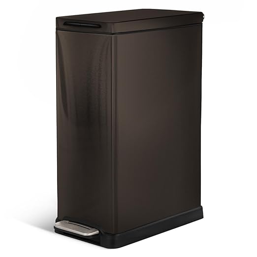 Home Zone Living 12 Gallon Slim Kitchen Trash Can