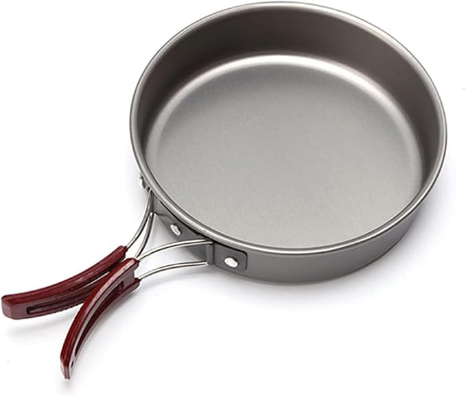 Aluminum alloy Non-Stick Medium Frying Pan with Folding Handle for Outdoor Camping Picnic Hiking