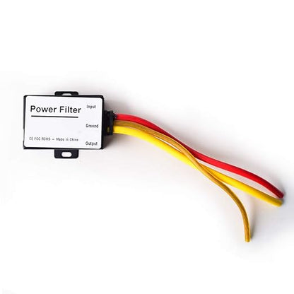Car Power Filter EMI Noise Ground Loop Isolator Suppressor for Auto Stereo Audio Radio Stereos Amplifier Amp Speaker Equalizer Subwoofer 12V