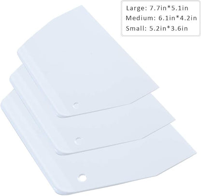 Luckycivia 3-Piece Trapezoidal Plastic Scraper