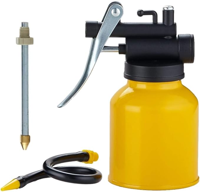 Hand Pump Oiler Can Professional Level 8 oz. Capacity Pump Oiler