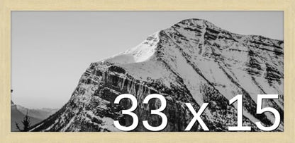 Frame It Easy 33 x 15 Wheat Wood Frame