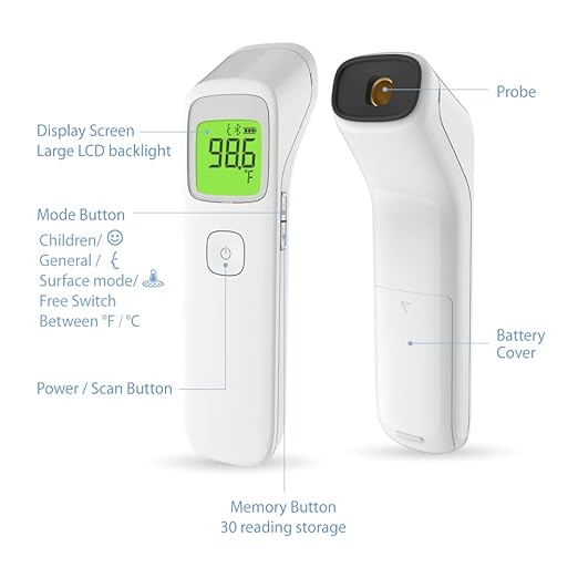 Uright Wireless Forehead Thermometer, Non-Contact Digital Thermometer