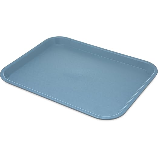 Carlisle FoodService Products Cafe Plastic Fast Food Tray, 12" x 16", Slate, (Pack of 24)