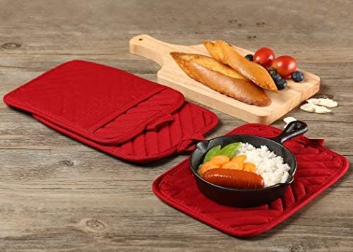 Oven Pot Holder with Pocket Cotton Heat Resistant Coaster Potholder Kitchen Hot