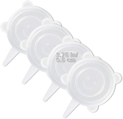 LELE LIFE 4 Pack Same Size Silicone Stretch Lids, Thicker Reusable Sturdy