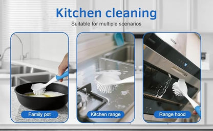 Long Handle Kitchen Cleaning Brush Set of 2, Long Handle Tableware Brush