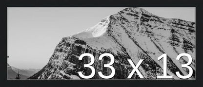 Frame It Easy 33 x 13 Black Wood Frame