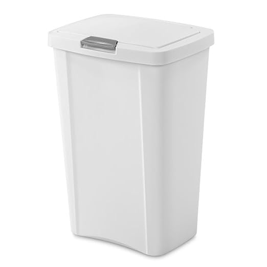 Sterilite 13 Gallon TouchTop Wastebasket Trash Can Garbage Recycle Bin