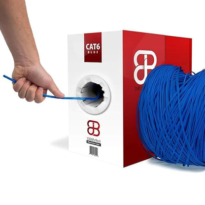 Dripstone CAT6 Ethernet Cable 1000ft Bulk Network LAN Wire 23AWG Solid CCA UTP