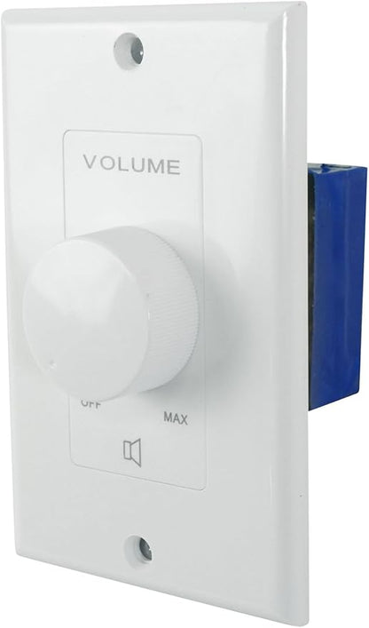 Rockville VOL70200 White 200W 70V/100V Volume Control Zone Controller,