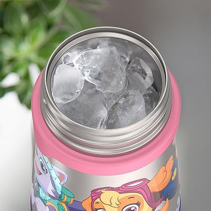 THERMOS Vacuum Insulated Stainless Steel 10oz Straw Bottle, Paw Patrol Girl (Pack of 3)