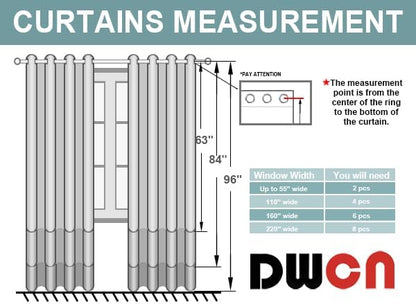 DWCN Room Darkening Blackout Curtains