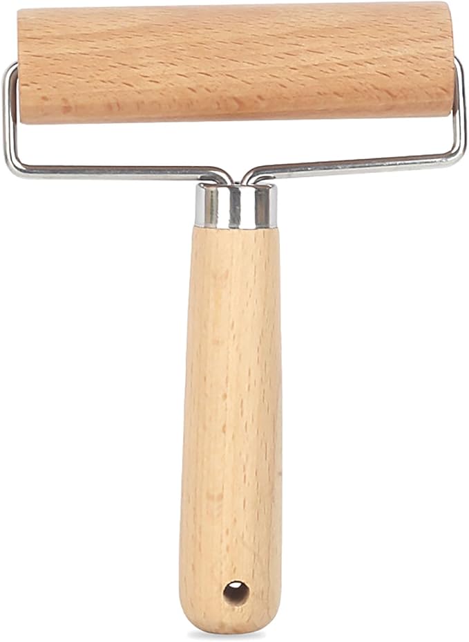 Roller Rolling Pin, 4 Inch Wood Rolling Pin