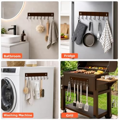 SMRCAD Metal Magnetic Spice Rack 4 Pack with Hook – Heavy-Duty
