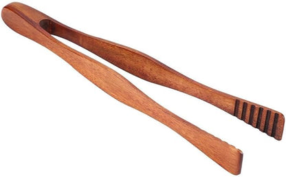 Wooden Tongs Reusable Cooking Tongs for Cooking，Multipurpose Wooden for Fruits, Bread, Pickles, Cheese, Bacon, and Muffins