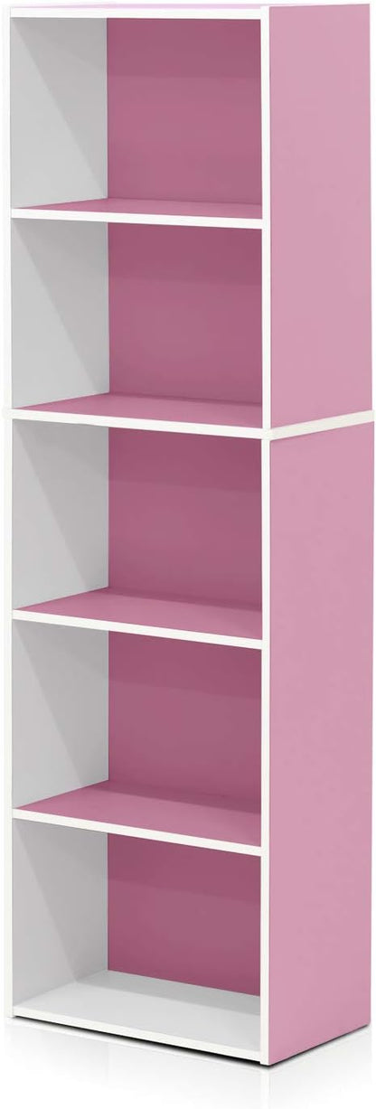 Furinno LUDER Book Shelf, 5-Tier Bookshelf, Bookcase