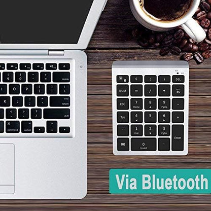 Lekvey Bluetooth Number Pad, 10 Keys Numeric Keypad Portable Wireless Bluetooth