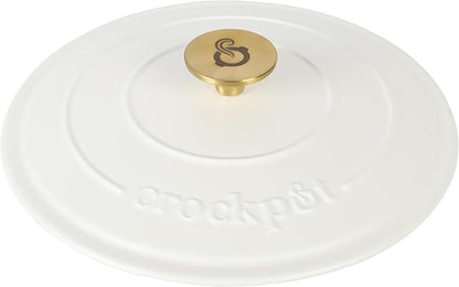 Crock-Pot Artisan 7-Quart Round Dutch Oven – Matte Linen White