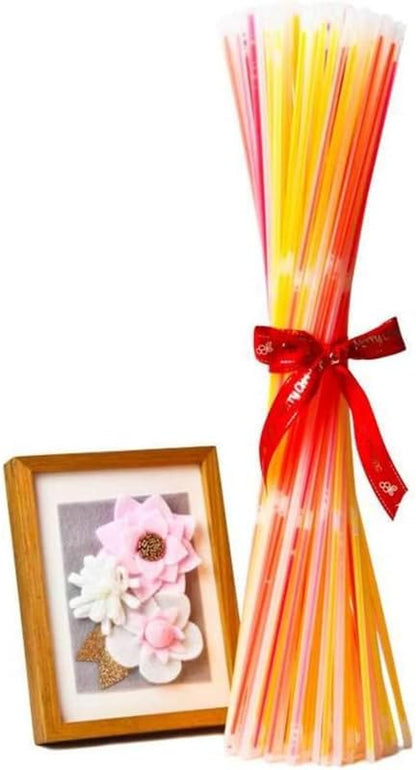 Glow Fever Glow Sticks Bulk 100ct 22'' Glow Necklaces with Connectors, Neon Light Sticks for Party Festivals Raves Concert Birthday Wedding, Multicolor