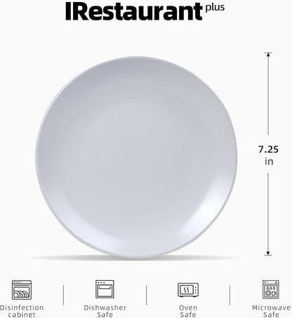 Stoneware Coupe Commercial Grade Dinnerware (Matte White, Plate 7.25")