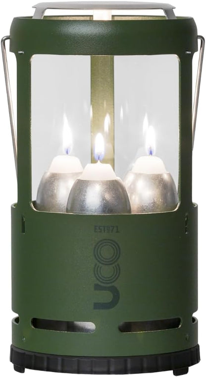 UCO Candlelier Candle Lantern, Candle Lanterns for Real Candles, Perfect Outdoor Gear for Camping or for Power Outages, Includes 3 Long Burning Candles