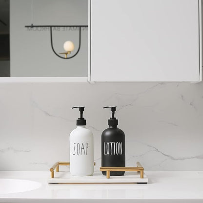 MOMEEMO Soap Dispenser Bathroom Set, Contains Hand and Lotion Dispenser