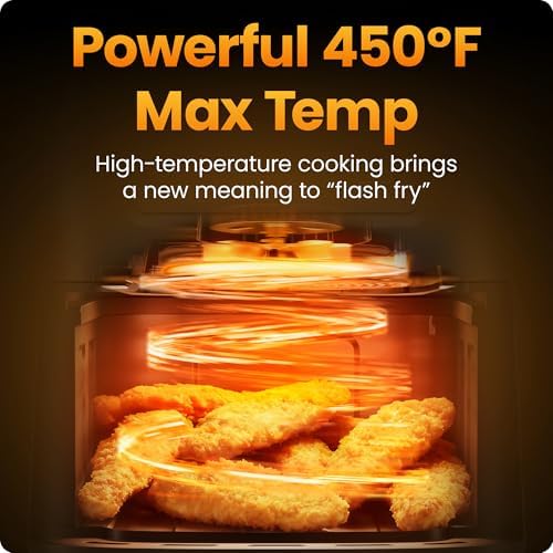 Chefman Compact Air Fryer 3.5 QT - Slim Design Fits Small Kitchens, 4-in-1 Air Fry, Bake, Dehydrate, Frozen, 450°F Max Temp, Narrow Footprint Saves Counter Space, Nonstick Ceramic, Dishwasher-Safe