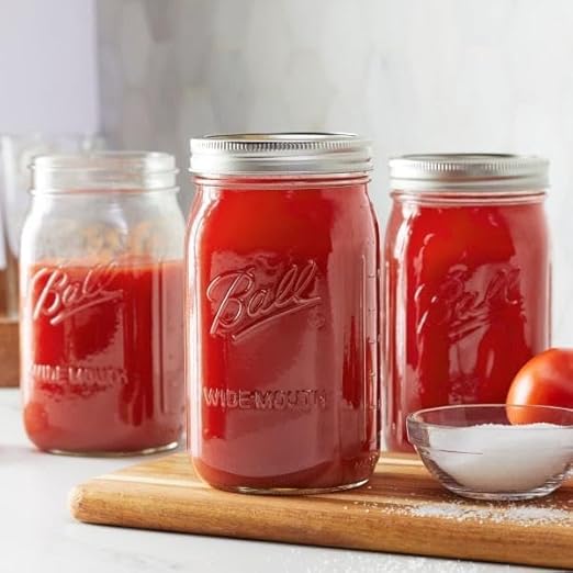 Ball Glass Mason Jars with Lids and Bands, Used
