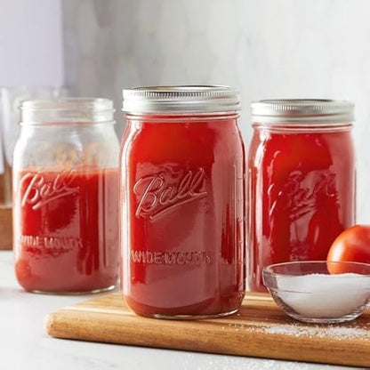 Ball Glass Mason Jars with Lids and Bands, Used