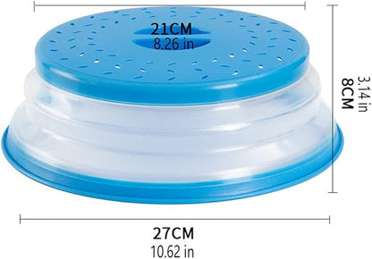 Collapsible Microwave Splatter Cover, 10.5 Inch, Dishwasher-safe, Microwave
