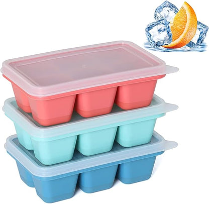 Ice Cube Trays for Freezer 3 Pack