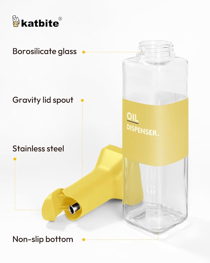 katbite 16oz Glass Olive Oil Dispenser Bottle