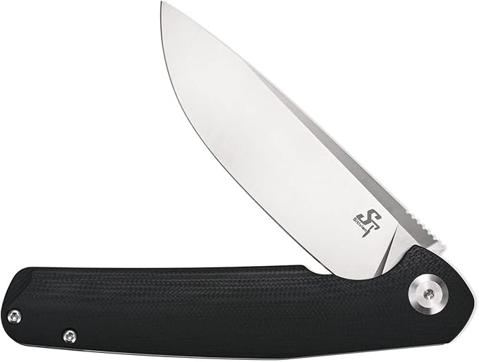 Sitivien ST102 Folding Knife, D2 Steel Blade+G10 Handle Pocket Knife, EDC Tool Knife for Outdoor, Camping, Hunting, Survival (Black) …