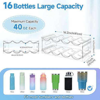 Amaoot Large Compartment Stackable Water Bottle Organizer for Cabinet