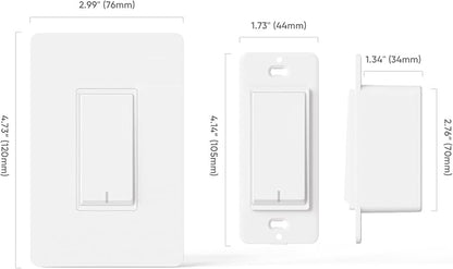 TREATLIFE Smart Light Switch Single Pole Works