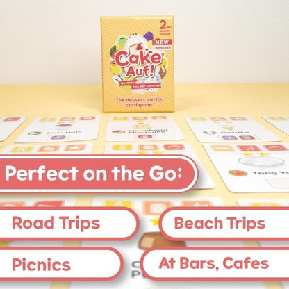Cake Auf! Card Game | Dessert-Themed Fun Family Card Game | Easy-to-Learn and Fast-Paced | Great for Kids, Teens and Adults | 2-4 Players