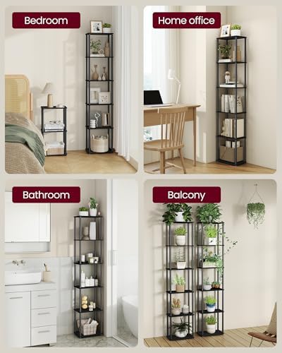 VASAGLE 6-Tier Shelf, Storage Shelves, Bookcase with Shelves, Living Room