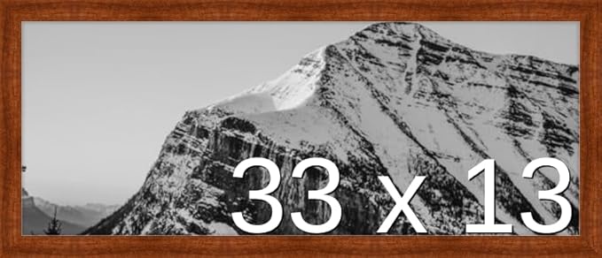 Frame It Easy 33 x 13 Russet Wood Frame