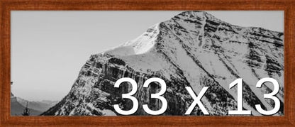 Frame It Easy 33 x 13 Russet Wood Frame