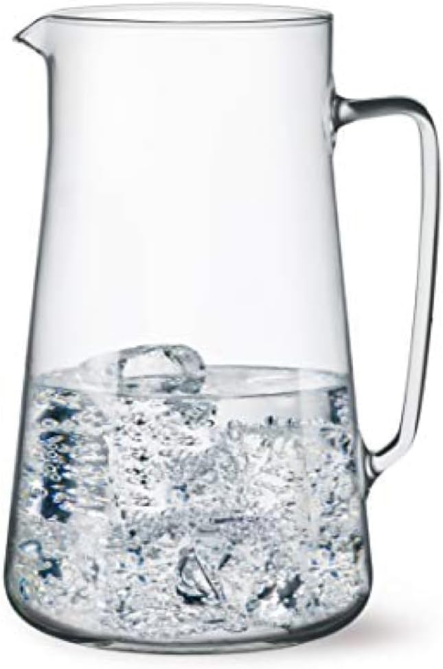 Simax Large Glass Pitcher With Spout, 2.5 Quart Borosilicate Glass Iced Tea