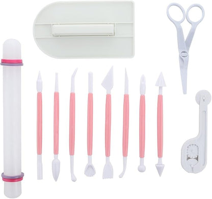 ScivoKaval Marshmallow Fondant Cake Decorating Hand Tool 12 Pcs 5 Sets
