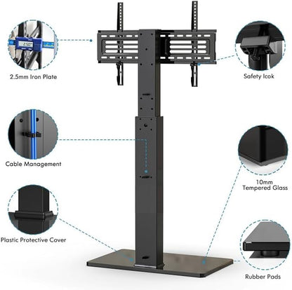 FITUEYES Swivel Floor TV Stand