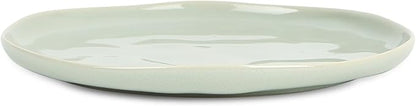 Stone Lain Mirella 4-Piece Dinner Plate Set Stoneware, Dishwasher and Microwave Safe, Light Green